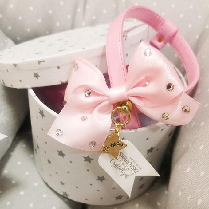 Harnais Funkylicious Swarovski Rose avec laisse
